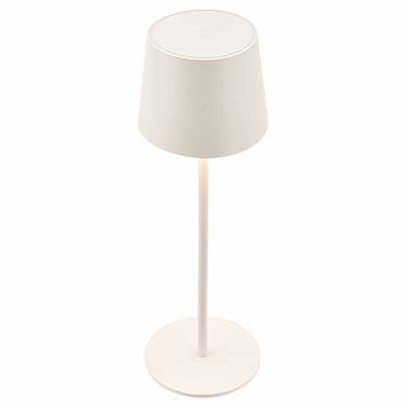 B.k.licht briloner suta - led tafellamp oplaadbaar – dimbaar – draadloos – 33cm hoog – ip44 – voor binnen buiten – op batterij – oudwit