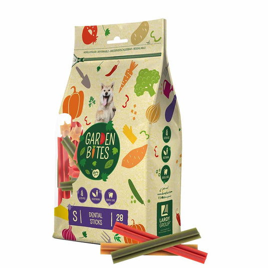 Garden bites duvoplus - dental sticks hondensnacks - hondensnoepjes - vegetarisch glutenvrij - small 28st