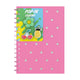 Qc colour neon pink siliconen a5 notitieboek met pins