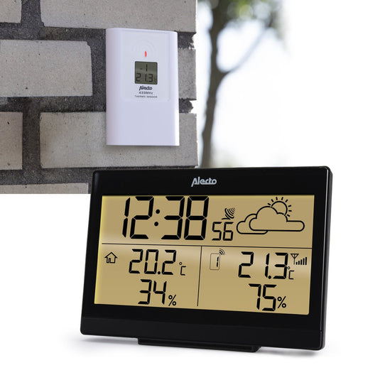 Alecto ws-2300 - professioneel weerstation met draadloze buitensensor - 2-in-1