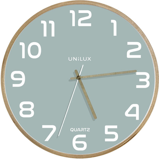 Unilux baltic klok hout blauw