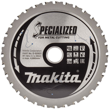 Makita cirkelzaagblad voor staal | specialized | ø 150mm asgat 20mm 32t - e-02939