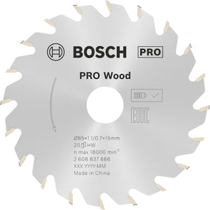 Bosch accessories 2608837666 cirkelzaagblad 85 x 15 mm aantal tanden: 20 1 stuk(s)