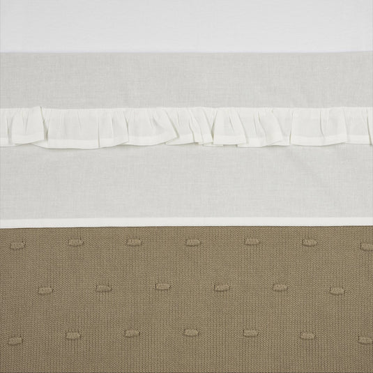 Meyco baby ruffle wieglaken - offwhite - 75x100cm - 0.3 tog