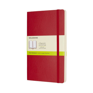 Moleskine classic notitieboek - large - softcover - blanco - rood