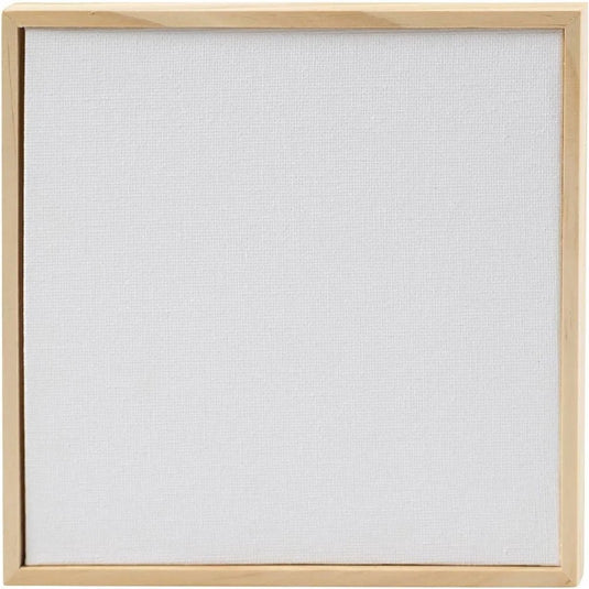 Creativ company canvas paneel schilderen met lijst 15,8x15,8 cm wit.