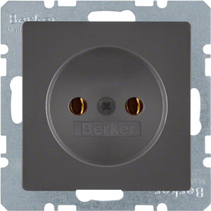 Berker q1 inbouw wandcontactdoos 1-voudig antraciet