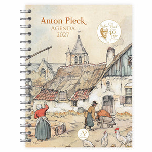 Comello bureau agenda - 2027 - anton pieck - boerderij - met spiraal - 17,6x23,8cm