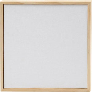 Creativ company canvas paneel met lijst 15,8x15,8 cm 280 gr wit 10 stuks