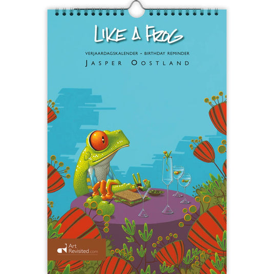 Art revisited jasper oostland verjaardagskalender - like a frog - a4