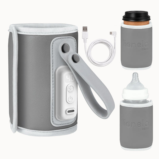 Lionelo thermup go – draagbare flessenwarmer – usb-c voeding – 5 temperatuurstanden (38–50°c) – voor babyflessen tot 70 mm – thermostaat tegen oververhitting – compact lichtgewicht (100 g) – bpa-vrij – inclusief usb-c kabel