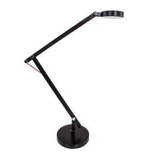 Trio amsterdam - tafellamp - bureaulamp - zwart - incl. 1x smd 5w - 500lm - 3000k - voet, klem en wandmontage