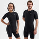 Rogelli florida trisuit met korte mouwen - triatlonpak voor dames en heren - ademend, sneldrogend - zwart - maat 2xl