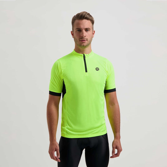 Rogelli core heren fietsshirt - lange mouw - lange rits - fluor zwart