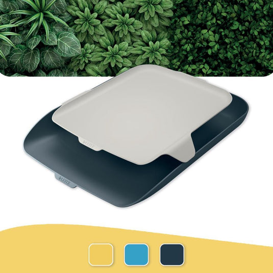 Leitz cosy brievenbak met organiser voor bureau - brievennbakjes voor a4- en c4-formaten - ideaal voor thuiskantoor thuiswerken - fluweel grijs