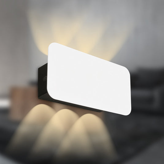 Briloner - oplaadbare wandlamp - buitenverlichting - met oplaadbare batterij - dimbaar - up- down - ip54 - wit