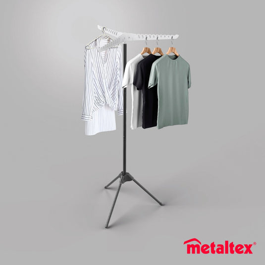 Metaltex - droogrek tri-hang - verstelbaar kledingrek - 150cm - multifunctioneel - inklapbaar - voor 33 kledinghangers