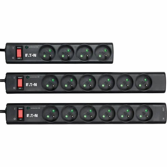 Eaton steckdosenleiste uberspannungsschutz - protection strip 6 fr - ps6f - 6 franzosische steckdosen - schwarz
