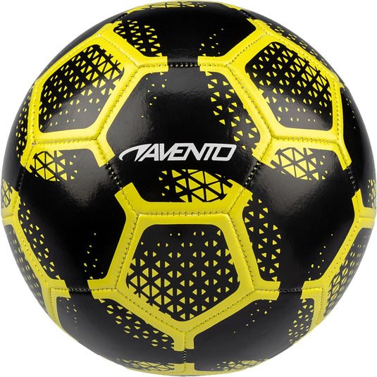 Avento mini voetbal - power strike - zwart geel - maat 3 - ø ca. 19 cm