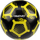 Avento mini voetbal - power strike - zwart geel - maat 3 - ø ca. 19 cm