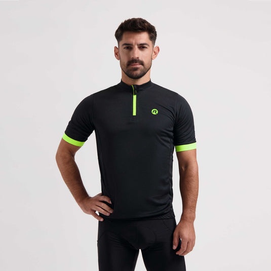 Rogelli core fietsshirt heren - korte mouwen - zwart fluorgeel - xxl