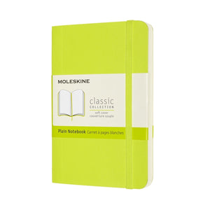 Moleskine classic notitieboek - pocket - softcover - blanco - citroen groen