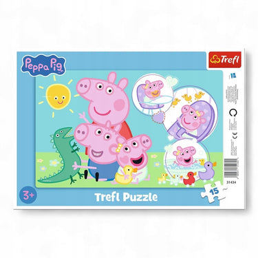 Trefl peppa pig puzzel met frame, 15 stukjes - leuke peppa