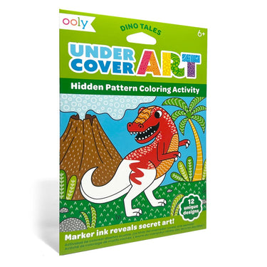Ooly - undercover art - 12 kleurplaten met verborgen patronen - dino tales