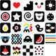 Banana panda 12 hoog contrast kijk en voel babyboek kaarten zwart wit baby speelgoed boekje vanaf 0 maanden - 16x16cm