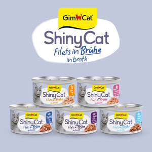 Gimcat 24 x 70 g - shinycat filets in broth kip