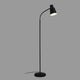 Briloner ekko - vloerlamp - woonkamer staande lamp - leeslamp - industrieel - metaal - e27 fitting - zwart - 128cm