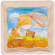 Goki houten lagenpuzzel - moestuin, 53st.