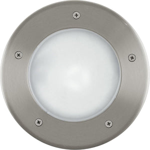 Eglo riga 3 - buitenverlichting - grondinbouwlamp - 1 lichts - rvs - wit - ø17 cm