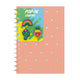 Qc colour neonoranje siliconen a5 notitieboek - gelijnd - met pins
