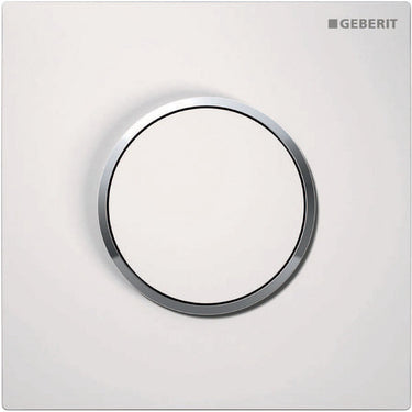 Geberit type 10 ur pn - urinioir bedieningspaneel - pneumatisch - ronde knop - wit glans chroom - 116.015.kj.1