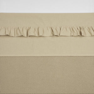 Meyco baby ruffle ledikant laken - sand - 100x150cm - 0.3 tog
