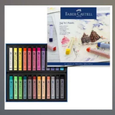 Faber-castell pastelkrijt - creative studio - softpastel - 24 stuks - assorti kleuren - fc-128324