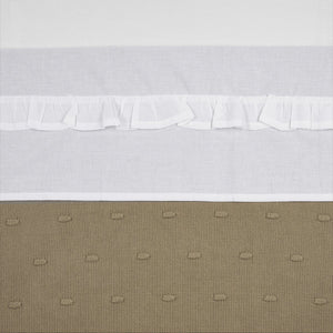 Meyco baby ruffle ledikant laken - white - 100x150cm - 0.3 tog
