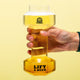 Winkee dumbbell bierglas van
