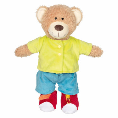 Goki aankleedpuzzel teddybeer houten speelgoed puzzel.