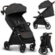 Lionelo ingrid buggy - kinderwagen tot 22 kg - auto-folding systeem - 360° eva wielen - xxl luifel met upf50+ - verstelbare rugleuning en voetsteun - panoramisch ventilatiepaneel - bekerhouder en mand