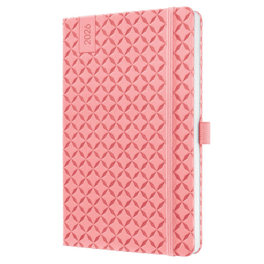 Sigel weekagenda flair 2026 - formaat a5 - rose pink - hardcover - si-j6111