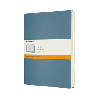 Moleskine cahier journals - extra large - gelinieerd - blauw - set van 3
