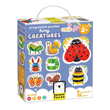 Banana panda stap voor stap kleine diertjes puzzel 2+.