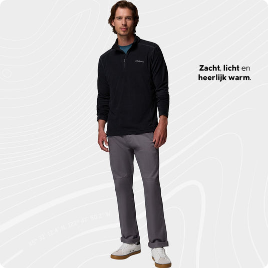 Columbia klamath range™ ii half zip fleecetrui - outdoortrui - fleece trui - heren - maat xl - zwart
