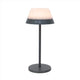 Eglo meggiano tafellamp - aanraakdimmer - draadloos - 32 cm - grijs wit - instelbaar rgb wit licht - oplaadbaar - buiten en binnen