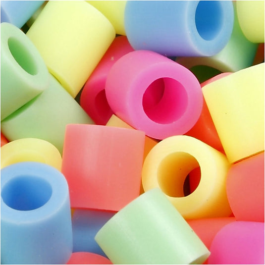 Nabbi strijkkralen jumbo - pastelkleuren kralen 10x10 mm - 1000 assorti