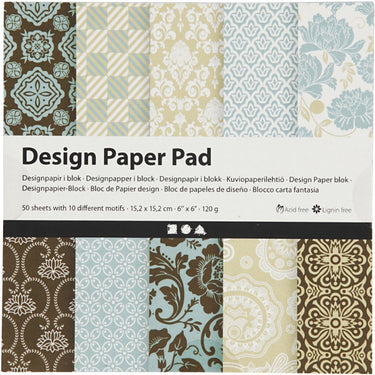 Creativ company cc design papier blok 15,2x15,2 cm 50 vel