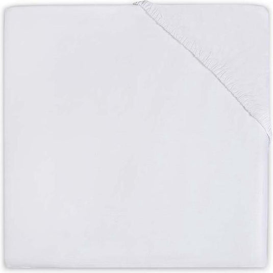 Jollein baby hoeslaken ledikant - wit - katoen - 70x140cm
