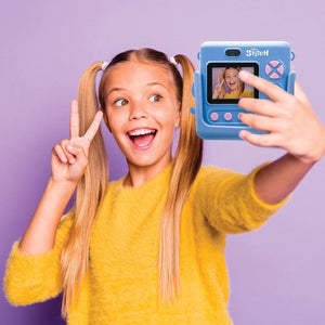 Lexibook starcam® afdruk, camerapakket met instantprinter, 4 papierrollen, nekband, 3d stitch siliconen hoesje en aanpassingsset